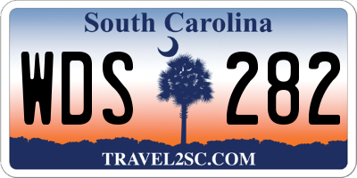 SC license plate WDS282