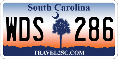SC license plate WDS286