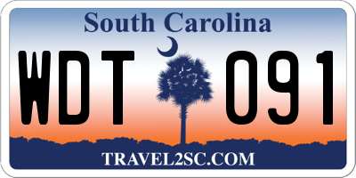 SC license plate WDT091