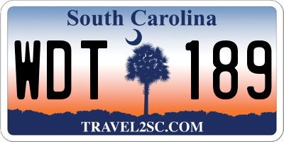 SC license plate WDT189