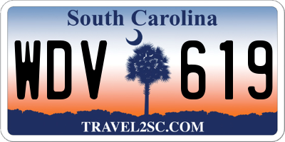 SC license plate WDV619
