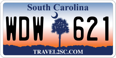 SC license plate WDW621