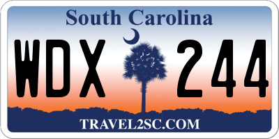 SC license plate WDX244