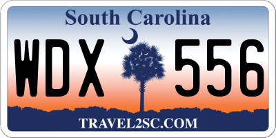 SC license plate WDX556