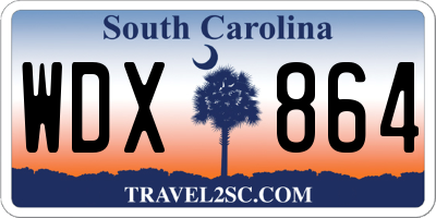 SC license plate WDX864