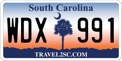 SC license plate WDX991