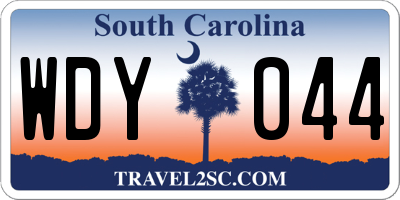 SC license plate WDY044
