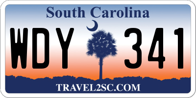 SC license plate WDY341