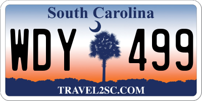 SC license plate WDY499