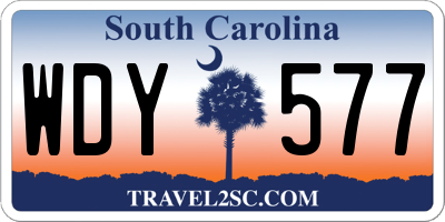 SC license plate WDY577