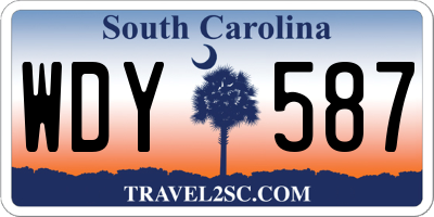 SC license plate WDY587