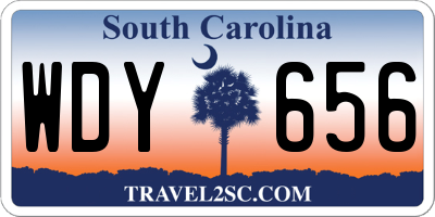SC license plate WDY656