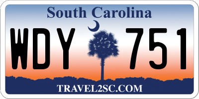 SC license plate WDY751
