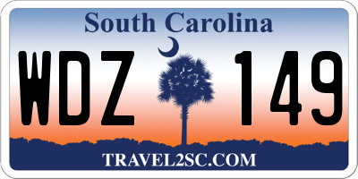 SC license plate WDZ149