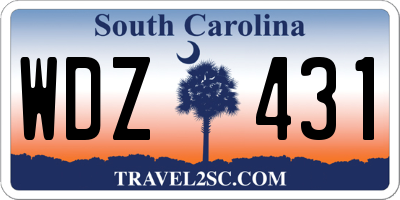 SC license plate WDZ431