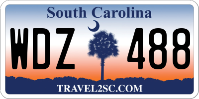 SC license plate WDZ488