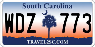 SC license plate WDZ773
