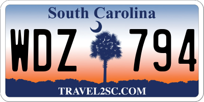SC license plate WDZ794