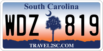 SC license plate WDZ819