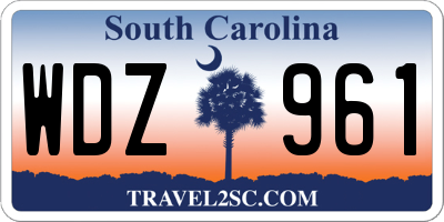 SC license plate WDZ961