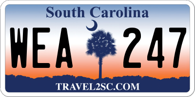 SC license plate WEA247