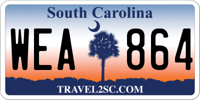 SC license plate WEA864