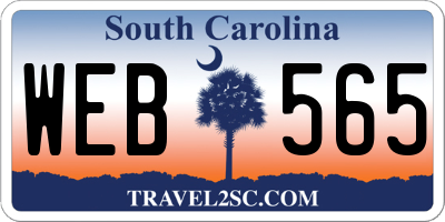 SC license plate WEB565