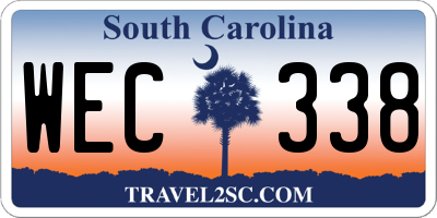 SC license plate WEC338