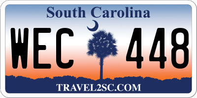 SC license plate WEC448