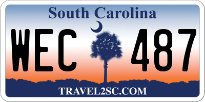 SC license plate WEC487