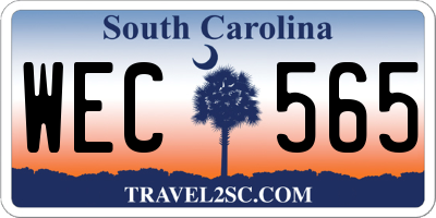SC license plate WEC565