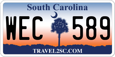 SC license plate WEC589