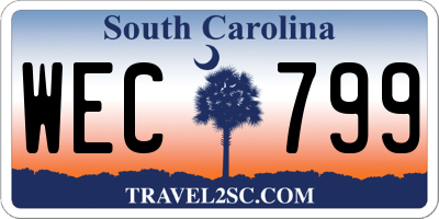 SC license plate WEC799