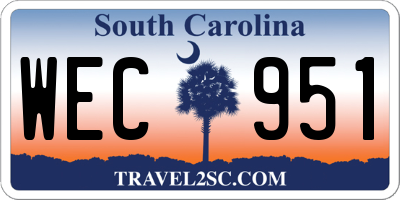 SC license plate WEC951