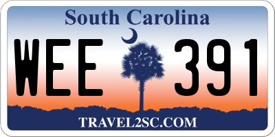 SC license plate WEE391