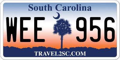 SC license plate WEE956