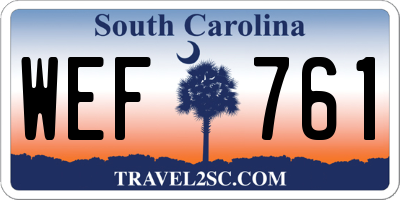 SC license plate WEF761