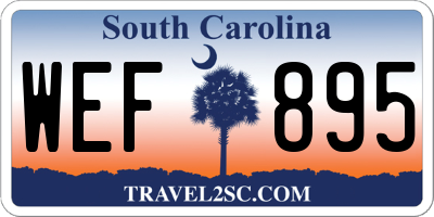 SC license plate WEF895