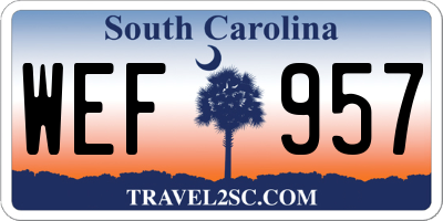 SC license plate WEF957