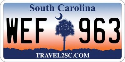 SC license plate WEF963