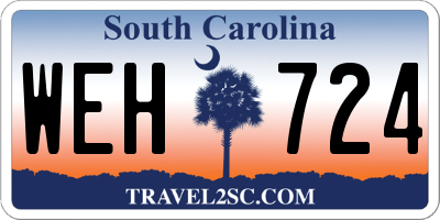 SC license plate WEH724