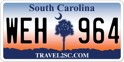 SC license plate WEH964