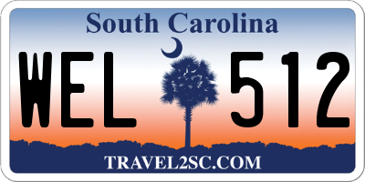 SC license plate WEL512