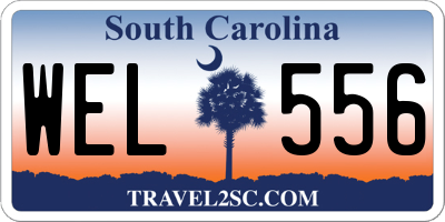 SC license plate WEL556