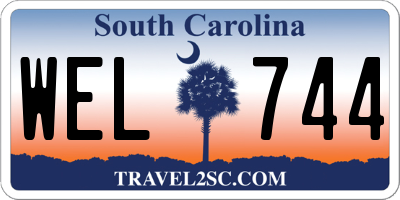 SC license plate WEL744