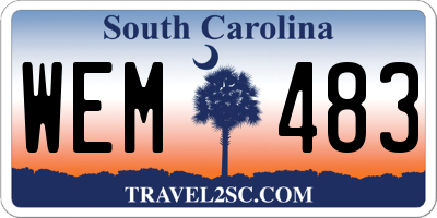 SC license plate WEM483