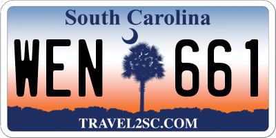 SC license plate WEN661