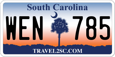 SC license plate WEN785