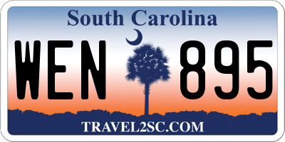 SC license plate WEN895