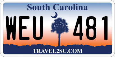 SC license plate WEU481